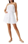 Melissa Odabash Colette Broderie-anglaise Mini Dress In White