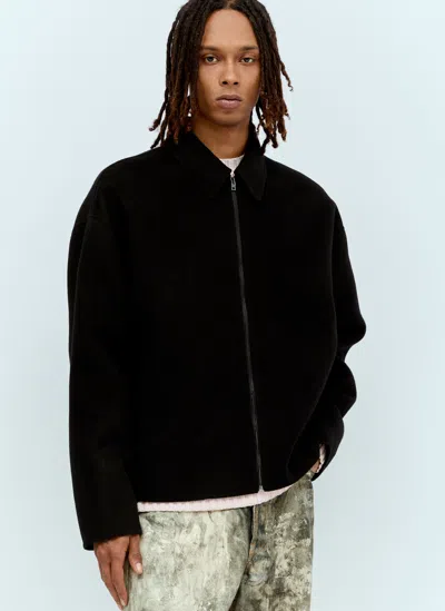 Acne Studios Doverio Wool-flannel Jacket In Black