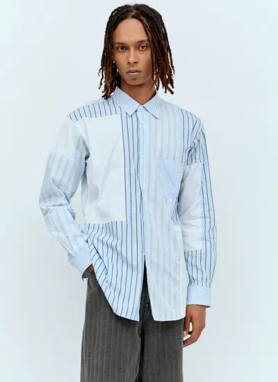 Comme Des Garçons Shirt Striped Shirt In Blue