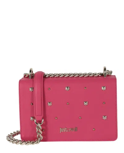 Just Cavalli Studded Crossbody Bag In Pink