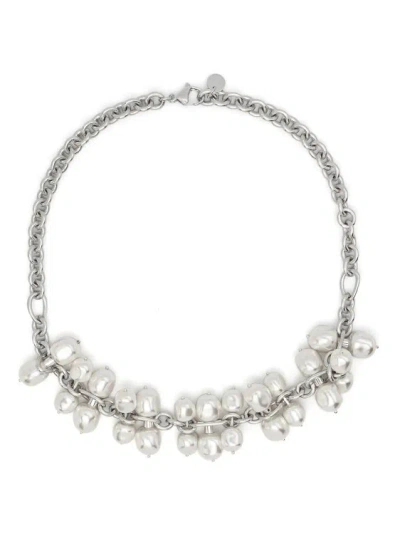 Cult Gaia Dolly Faux-pearl Necklace In Silver