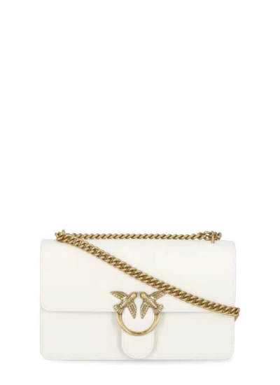 Pinko Classic Love Bag One Simply In White+white-antique Gold