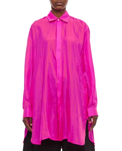 The Rose Ibiza Reynal Silk Shirt In Pink