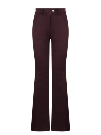 Courrèges 70's Bootcut-leg Trousers In Purple