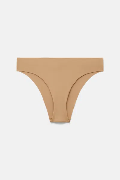 Girlfriend Collective Suede Cheeky Hipster In Neutral