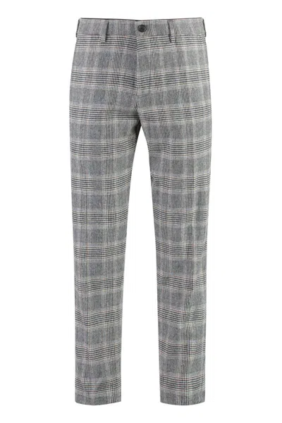 Department 5 Checked Chino Trousers In Grey