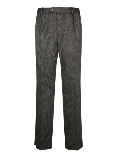 Etro Trousers In Green