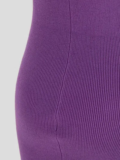 Laneus Knit Mini Dress In Purple
