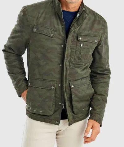 Johnnie-o Coburn Utility Jacket In Camo In Green