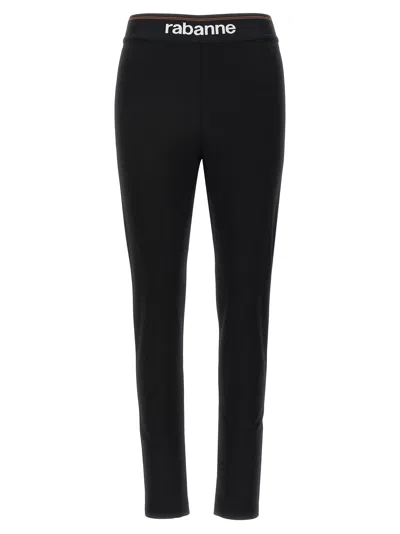 Rabanne Logo Leggings In Black