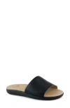 Marc Joseph New York Elisabeth Leather Slide Sandal In Black Napa Soft