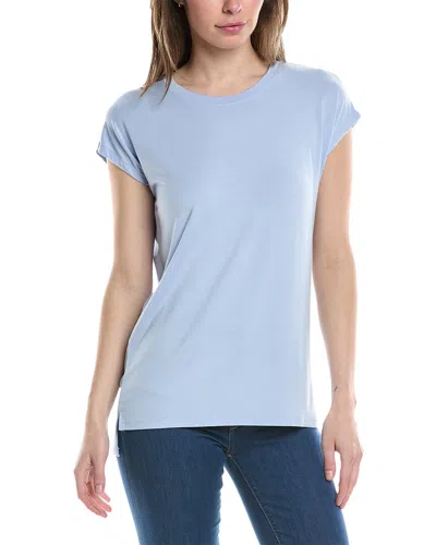 Three Dots Semi Relaxed Cap Sleeve T-shirt In Blue