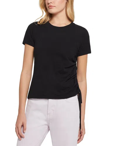 Goldie Lila Drawstring T-shirt In Black