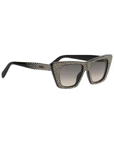 Celine Women's 51mm Cat Eye Sunglasses In Shiny Black