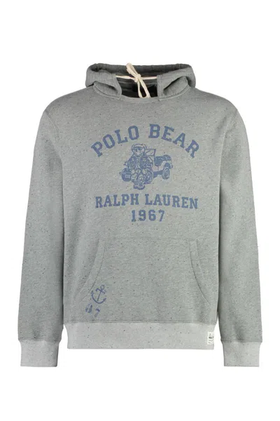 Polo Ralph Lauren Cotton Hoodie In Grey