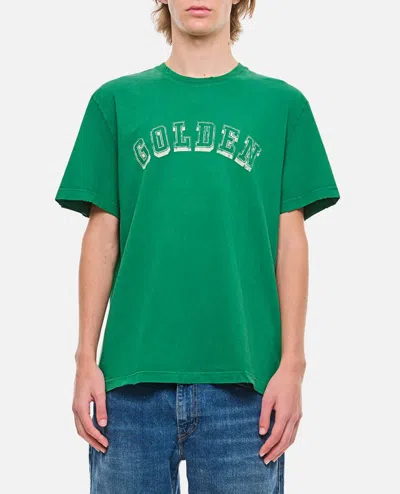 Golden Goose Journey Ms T-shirt Regular Gauze Cotton Jersey In グリーン