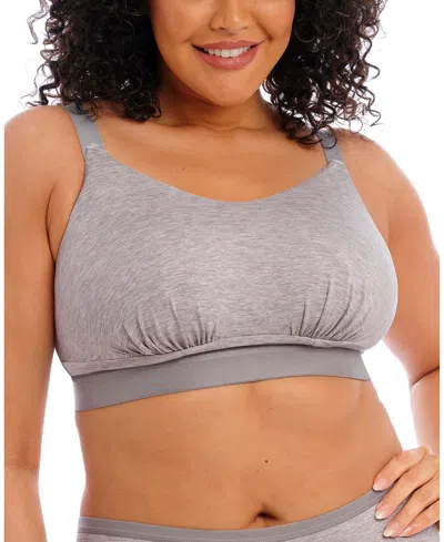 Elomi Downtime Wire-free Bralette In Grey Marl