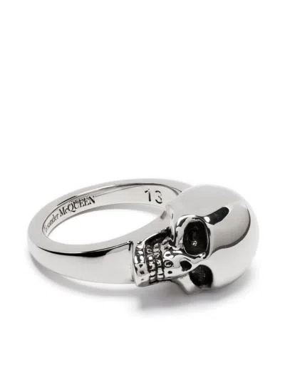 Alexander Mcqueen Skull Ring In Silver