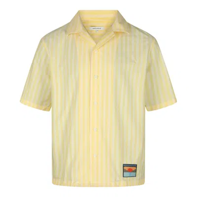 Maison Kitsuné Maison Kitsune' Shirts In Light Yellow Stripes