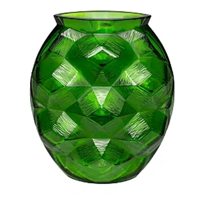 Lalique Turtle 10.5" Vase, Amazon Green