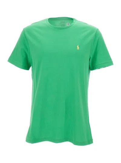 Polo Ralph Lauren Cotton T-shirt With Pony Logo In Green