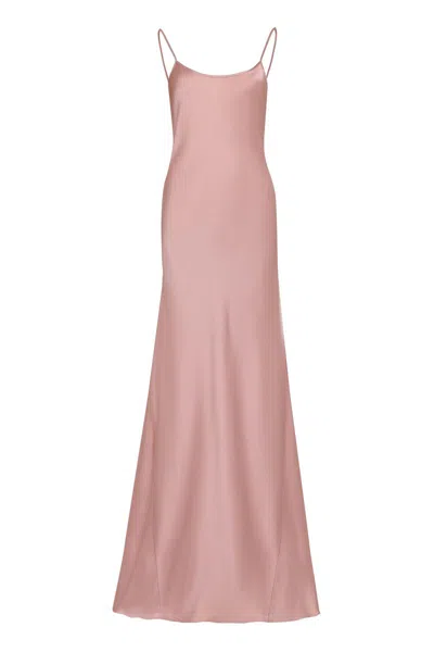 Victoria Beckham Crepe Dress In Pink