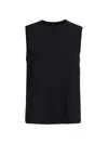 Barneys New York Women's Chiffon Frayed Shell Top In Black