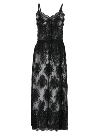 Dolce & Gabbana Women's Chantilly Lace Cocktail Dress In Nero