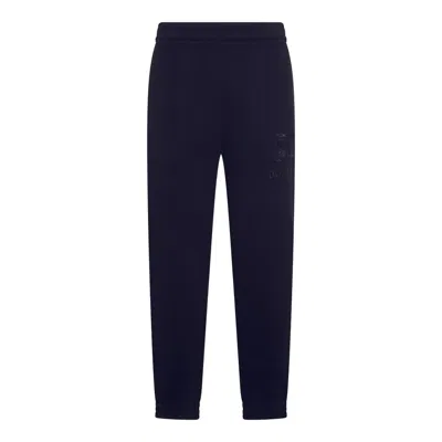 Burberry Trousers In Smoked Navy