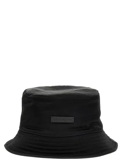 Fear Of God Logo Patch Bucket Hat In Black