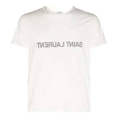 Saint Laurent T-shirts And Polos White