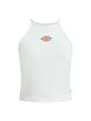 Dickies Chain Lake Cotton Crop Top In White