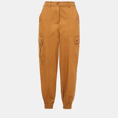 Pre-owned Zimmermann Brown Cotton Utility Trousers Xs