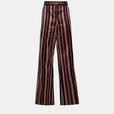 Pre-owned Zimmermann Multicolor Striped Cotton Blend Pants M