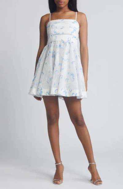 Likely Kia Floral Fit & Flare Dress In Light Blue