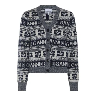 Ganni Sweaters In Sky Captain