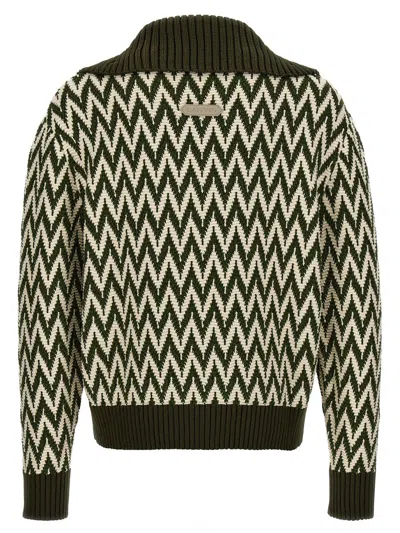 Lanvin Sweaters In Khaki/white