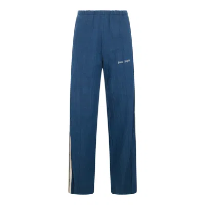 Palm Angels Trousers In Indigo Blue