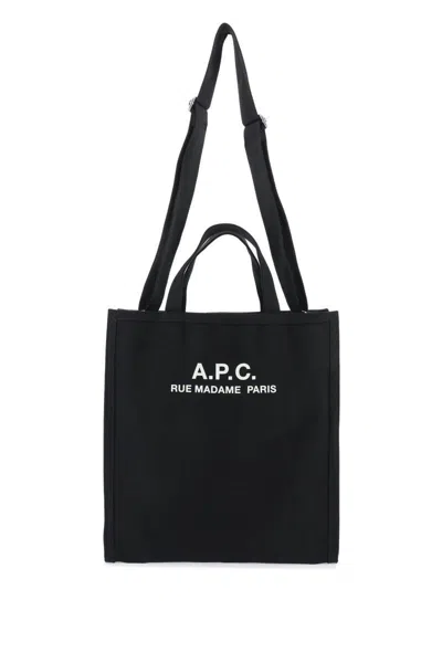 Apc Récupération Canvas Shopping Bag In Nero