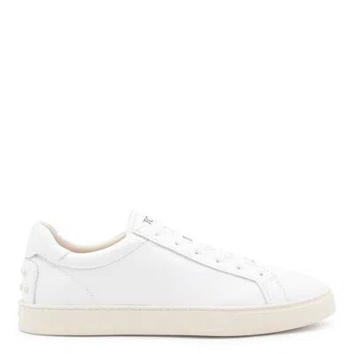 Tod's White Panelled Logo Trainers