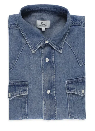 Woolrich Shirts In Blue