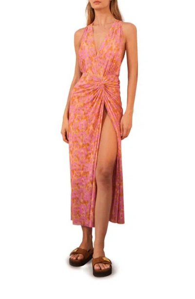 Vix Swimwear Mosqueta Karina Cover-up Midi Dress In Pink Multi