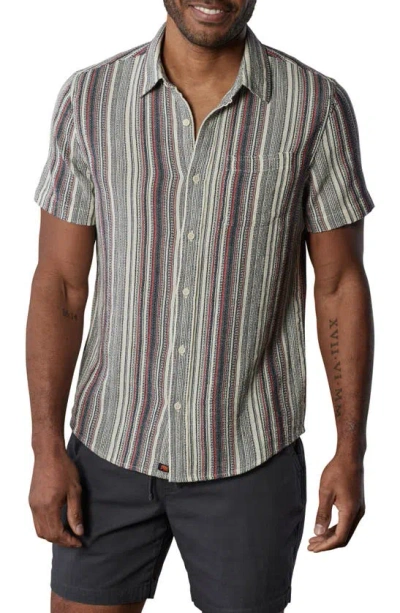 The Normal Brand Freshwater Short Sleeve Button-up Shirt In Multi