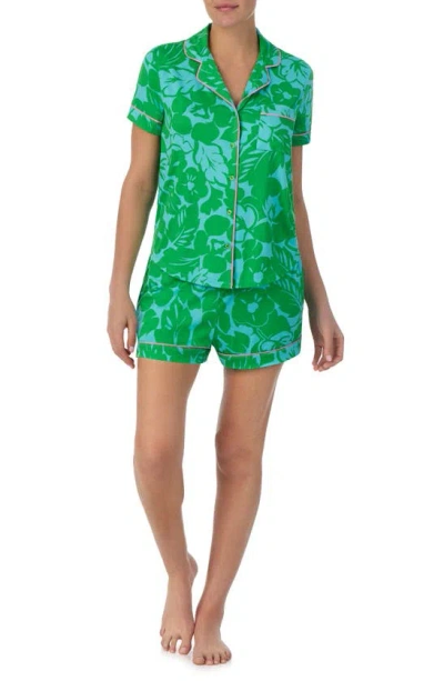Kate Spade Print Short Pyjamas In Green Floral
