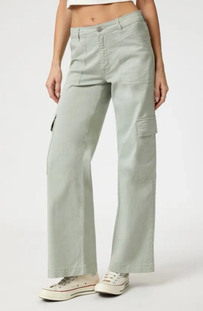 Mavi Jeans Alva Luxe Twill Cargo Pants In Mineral Green