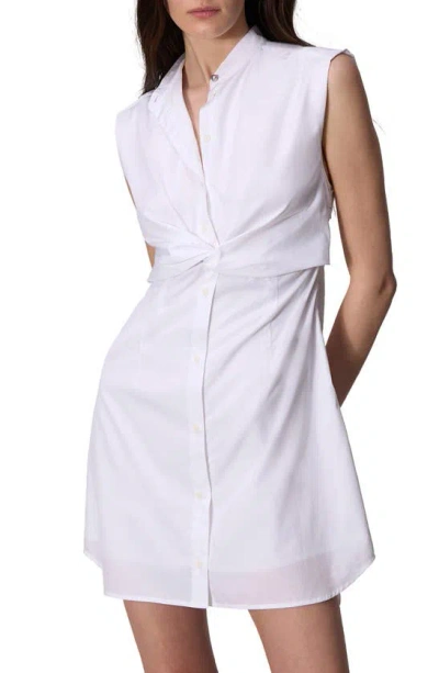 Rag & Bone Louisa Sleeveless Poplin Shirtdress In White