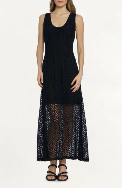 Luxely Robin Lace Maxi Dress In Black
