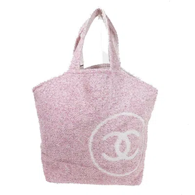 Pre-owned Chanel Cabas Pink Cotton Tote Bag ()