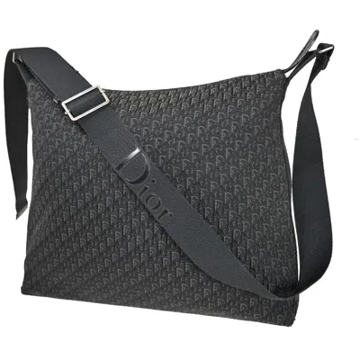 Dior Trotter Black Canvas Shoulder Bag ()