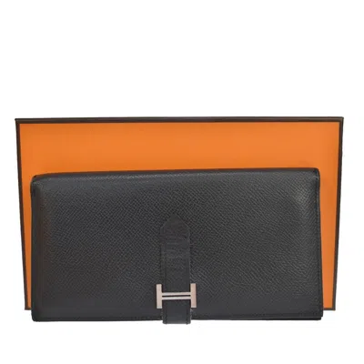 Hermes Hermès Béarn Black Leather Wallet  ()